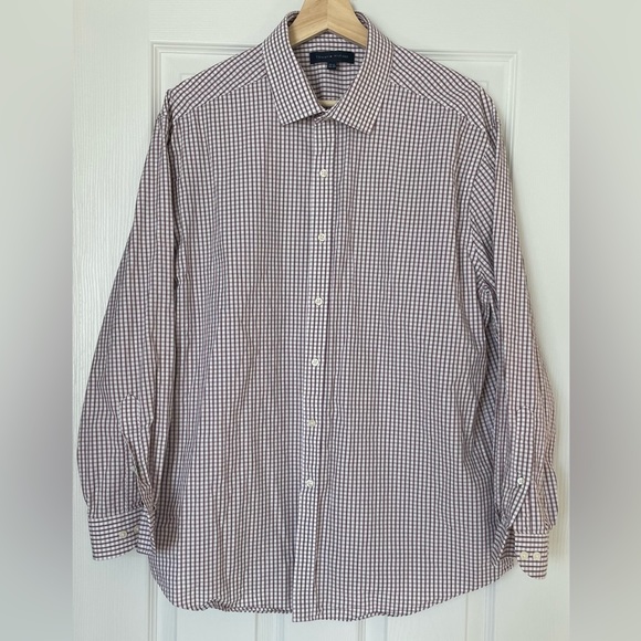 Tommy Hilfiger Button Down Dress Shirt, Purple, Men’s Regular Fit 17 1/2, 32-33 - Picture 3 of 4